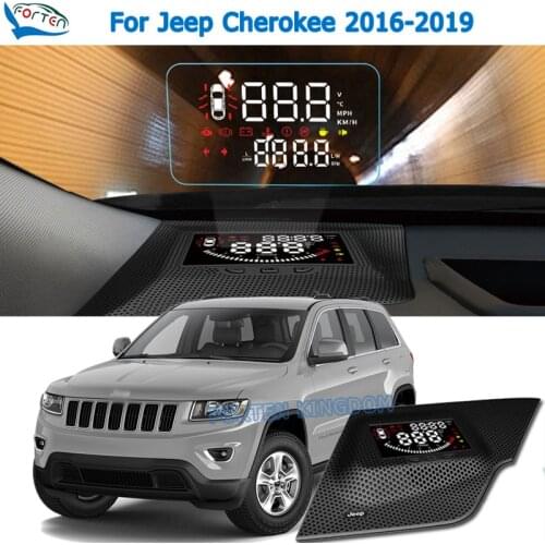 Car Electronic HUD Head Up Display Speedometer Projector For Jeep Cherokee 2016-2019 Safe Driving Screen Airborne computer