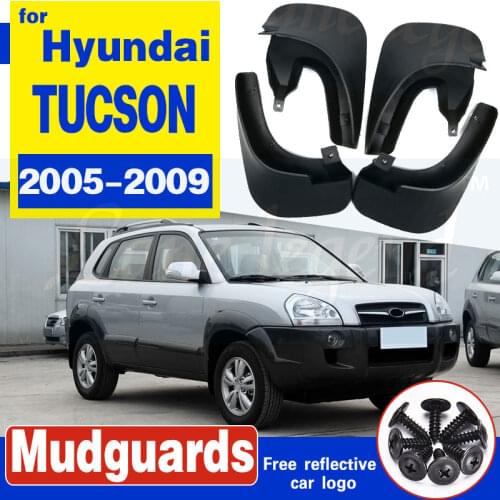 4pcs Car Front Rear Fender Flares for HYUNDAI TUCSON 2005 2006 2007 2008 2009 Splash Guards Mudflaps Mudguards Mud Flaps