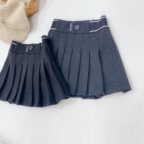 2020 Korean Style Childrens Girls Skirt Sweet Japanese Short Skirts Toddler Girl Woolen JK College Style Girls Pleated Skirts