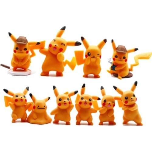 6pcs/setPokemon Pikachu Pokemon Hand Model Action Figure PVC Pokemon Monster cute toy игрушки birthday decoration cartoon gift