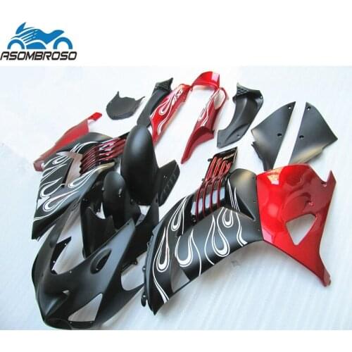 Hot Sale Injection Boldyworks for Kawasaki Ninja ZX14R fairing kit 2006-2008 white flames red fairing set zx14r 06 07 08 GJ56