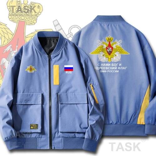 Military Army Jackets Navy Russian Federation Russia RUS RU Men Bomber jacket Hip Hop Slim Fit Pilot Tooling clothes Streetwear