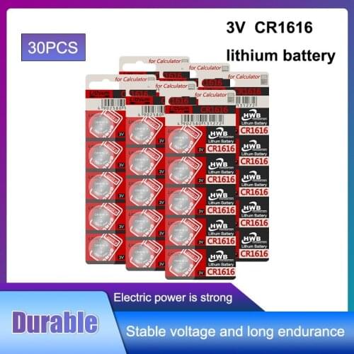 Hot For Eaxell 30pc original cr1616 3v button battery button battery DL1616 BR1616 ECR1616 5021LC L11 L28 KCR1616