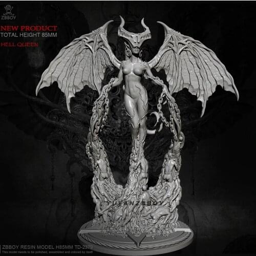 85mm Resin model kits queen figure self-assmebled TD-2379