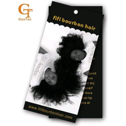 Custom shop name brand logo Women Hair Extension paper packaging price hang tag,hair wig brand packing swing labels tags