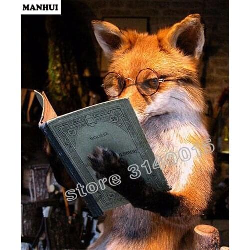 New 3D DIY Diamond Painting Animal reading home decoration rhinestones Mosaic Embroidery Diamond inlay knitting needles BFC075