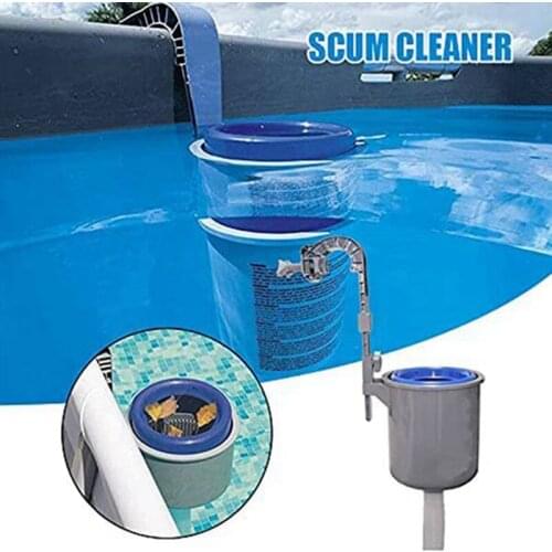 New Pool Surface Skimmer Wall Mount Swimming Pool Filter Automatic Skimm Clean Leaves Absorb Debris Pool Clenaing Tool CNIM Hot