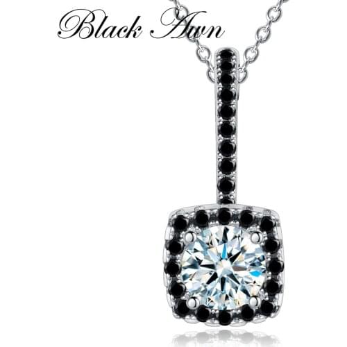 Vintage 925 Sterling Silver Fine Jewelry Trendy Engagement Necklaces for Women Wedding Necklaces Pendants Bijoux P051