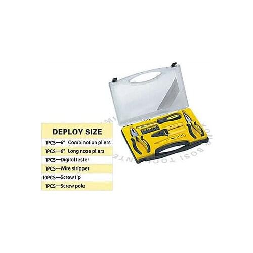 BOSI Portable Tools 15pcs In One Pack Tool Set Pack Easy To Handle