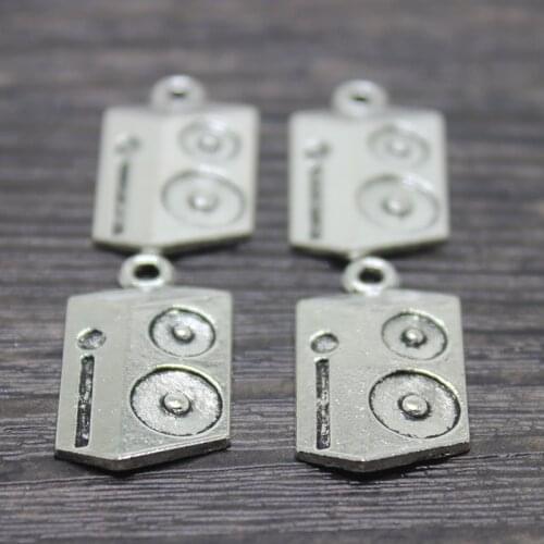 20pcs/pcs 27x15mm Antique silver tone tape Charms pendant for jewelry making