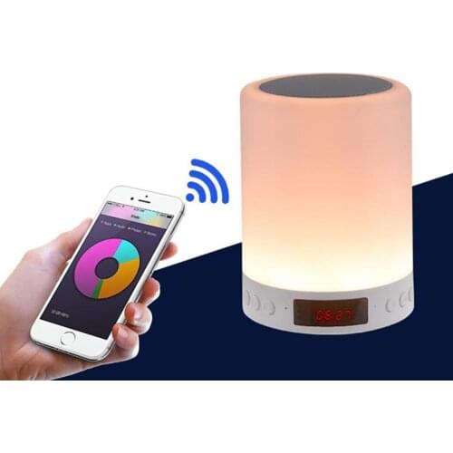 Portable BT Speaker Hand-Free Calls With Smart Touch Control 7 Color LED Night Light Outdoor Dimmable Table Lamp