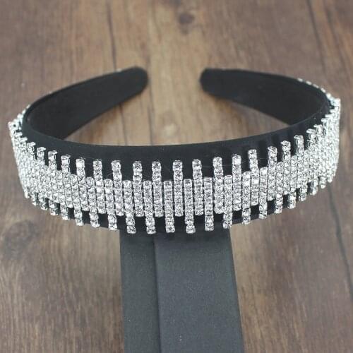 Elegant Jewelry Fashion Hair Ornaments Gold Silver Full Crystal Hairband Sparkly Rhinestone Headbands For Women Girls Wedding