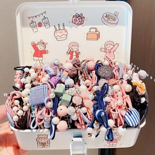 8/12/20/25Pcs/Set Women Elegant Colorful Pearl Elastic Hair Bands Scrunchies Ponytail Hold Rubber Bands Fashion Hair Accessories