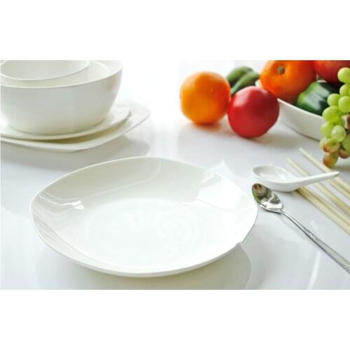 White bone china bone china series scodella dish plate