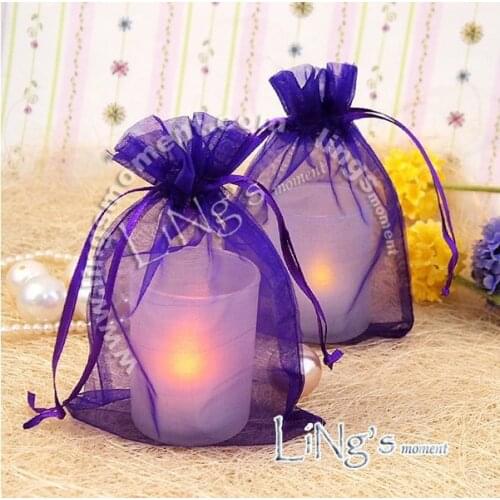 Deep PurpleLarge Organza Bags17*23cm ,500pcs/lot Jewelry Packing Bags Pretty Pouches Wedding/Candy Gift Bags Free Shipping