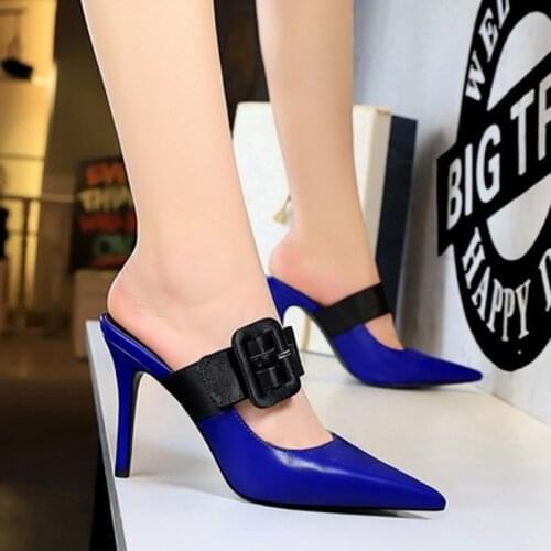 Women Pumps New Summer Stiletto High Heels Women Shoes Fashion Women Sandals Buckle White Shoes Slippers Women shoes for women