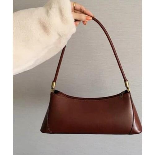 2020 New Fashion Solid Shoulder Women Bag Hand Bag Personality Wild Fashion Pu Leather Baguette shape Handbag bolsa feminina