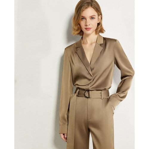 2021 New Autumn Woman Fashion Business Set Office Ladies Suits Women Slim Lapel Loose Chiffon Blouse Long Pants Two Piece Suits