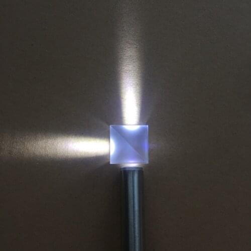 10* 10* 10mm Optical Glass Beam Splitting Prism, Semi-reflective and Semi-transparent Cube, Split Ratio 5: 5