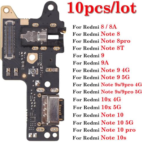 10pcs/lot Charging Port Flex For Xiaomi Redmi note5 6 7 8 8pro 6A 7A Dock USB Charger Connector Flex For Redmi 5 8 6PLUS S2 K30