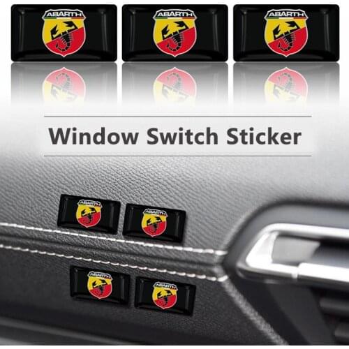 10pcs Car Random Sticker Window Switch Small Sticker Auto Interior For Abarth 500 595 Competizione Carbono Punto Car Accessories