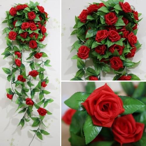 2.3M Silk Rose Flower Ivy Vine Hanging Garland Artificial Flower Party/Home/Wedding Decoration