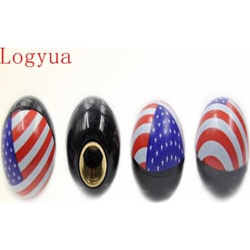 Car Style USA Flag Ball Tire Air Valve Cap Tyre Wheel Dust Stems Caps For America Flags Car Truck Motorcycle Bike 40pcs = 10 set