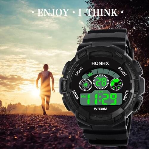 Boy led multifunctional camouflage colorful light waterproof digital sports childrens watch alarm date watch gift