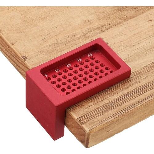 Aluminium Alloy T50 Hole Positioning Metric Measuring Ruler Mini Scriber Woodworking Tool