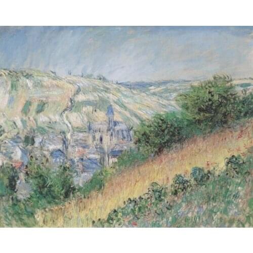 Claude Monet canvas wall art Mountain scenery canvas painting impressionist art wall Pictures decor for Living room painting