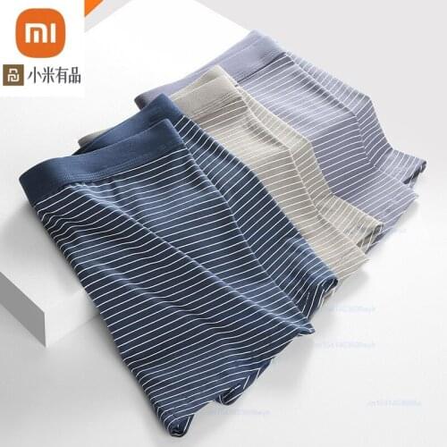 Xiaomi 3pcs Mens Striped Panties Set Modal Male Underwear for Men Underpants Sexy Boxer Shorts Men Boxer Shorts Cotton Panties