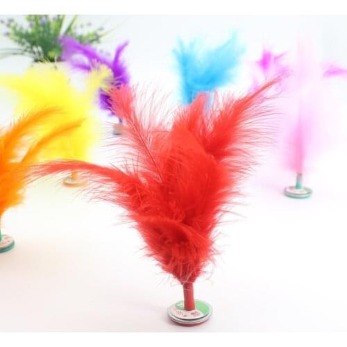 1pcs Sewing by hand Foot Kick Handwheel Fancy Feather shuttlecock Fitness Entertainment For Physical Exercise for party gift