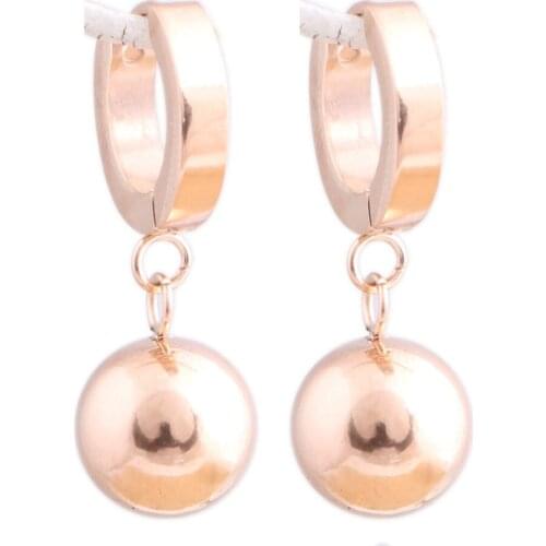 MONLA Romantic Rose Gold-Color Fashion Stainless steel Earrings Jewelry Womens Cubic Earrings