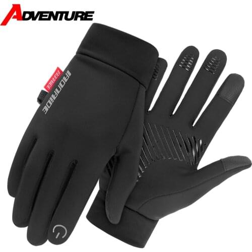 Motorcycle Gloves Winter Cold-proof Guantes Moto Warm Fleece Lined Gloves Touch Screen Waterproof Motorcycle Full Finger Gloves
