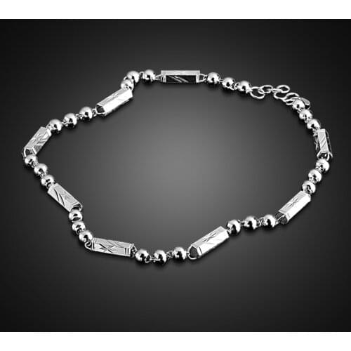 Fashion 100% 925 Sterling Silver Necklace For Men 4/6/8MM 24-inch Silver Chain Necklace Simple Classic Jewelry Man/boy gift