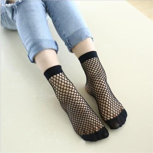 1Pair Chic Streetwear Womens Harajuku Candy Color Breathable Fishnet Socks Sexy Hollow out Nets Socks Ladies Sweet Mesh Sox