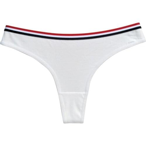 New women sexy thong cotton sports panties underwear running t-back lingerie teen girl bikini G-string Plus size S-XL femme