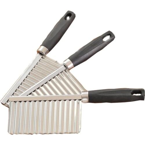 Potato Wavy Knife Stainless Steel Plastic Handle Vegetable Carrot Blade Potato Crinkle Kitchen Gadget Cooking Tool Wavy KC1053