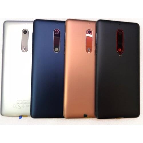 Original For Nokia 5 TA-1053 1024 1044 Single Housing Mobile Phone LCD Middle Frame Back battery door cover volume power button