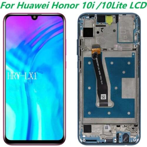 Original 6.21" For Huawei Honor 10 Lite LCD Display Touch Screen Replacement Honor 10i HRY-LX1 HRY-LX1T LCD Display With Frame