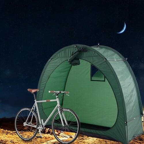 Outdoor Camping Bike Tent Bike Storage Shed 190T Bicycle Storage Shed With Window Design For Outdoors Camping