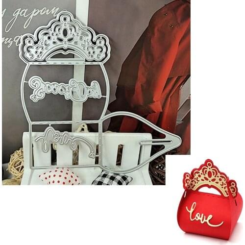Suitable for metal cutting die and DIY scrapbook greeting card album making 3D creative lady bag box mould 2020 NEW