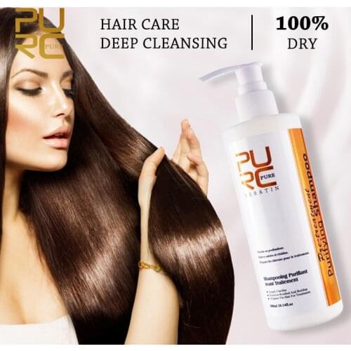 PURC 300ml Deep Cleaning Nourishing Purifying Shampoo Keratin Hair Teatment for Straighten Hair Care Products