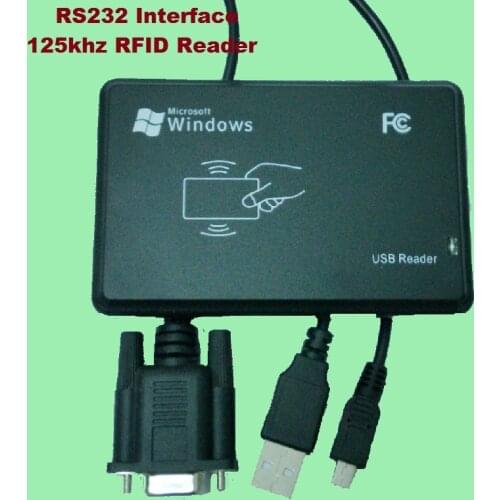 RS232 Inerface 125khz RFID ID Card Desktop Reader Compatible Security Proximity Sensor Smart EM100 Fast Response Free Shipping