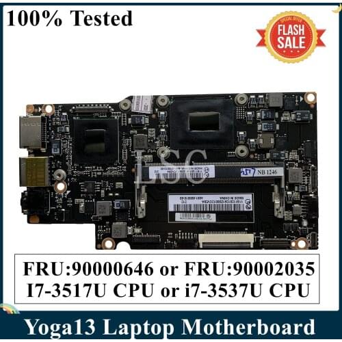LSC For Lenovo Yoga 13 Yoga13 Laptop Motherboard FRU 90000646 90002035 With I7-3517u Or I7-3537U CPU QS77 MB 100% Tested