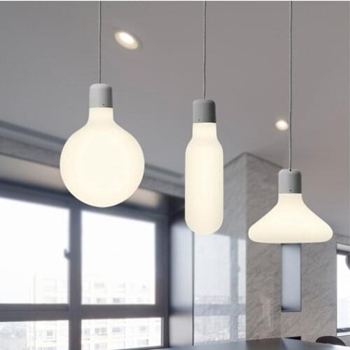 Nordic Modern Pendant Lights Milk White Glass Fashion Lamp Study Hanging Lamp Bedside Lights Luminaire Home E27 Decor Fixture