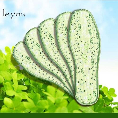 Leyou Unisex Pure Cotton Shoes Cushion Pad Insoles for Shoes Comfort Healthy Inserts Insoles Sport Absorb Sweat Shoe Pad Flower
