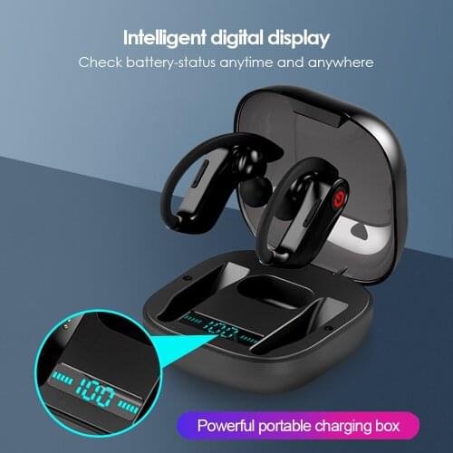 Bluetooth 5.0 Led Screen Earphones TWS Sport Wireless Headphones Big Power Bass Headset TWS Handsfree Earbuds With Micrphone