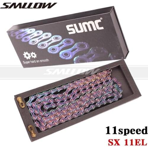 SUMC Bike Chain SX11EL Colorful For M7000 M8000 11 22 33 Speed MTB Mountain Road Bicycle Chain Parts With Original Box