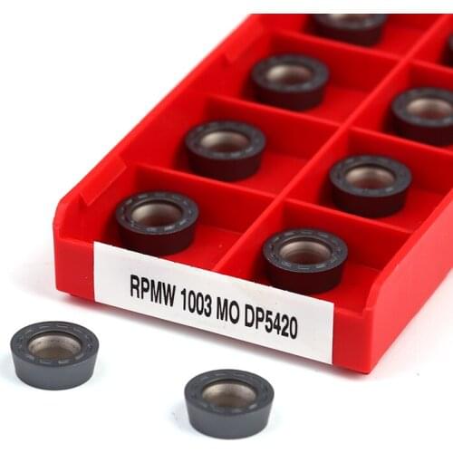 10Pc RPMW1003 MO DP5320 DP5420 RPMT1204-M-C Lathe Machine Milling Turning Tools Knife CNC Carbide Inserts Durable Anti-Corrosion